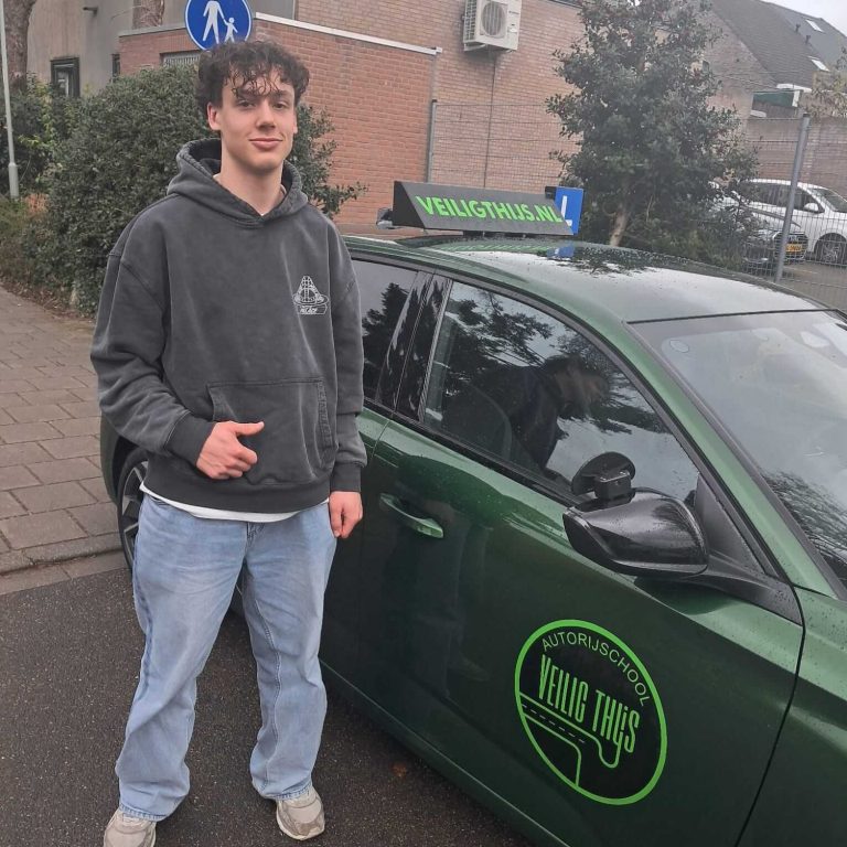 Casper Raeven, geslaagd bij Veilig Thijs